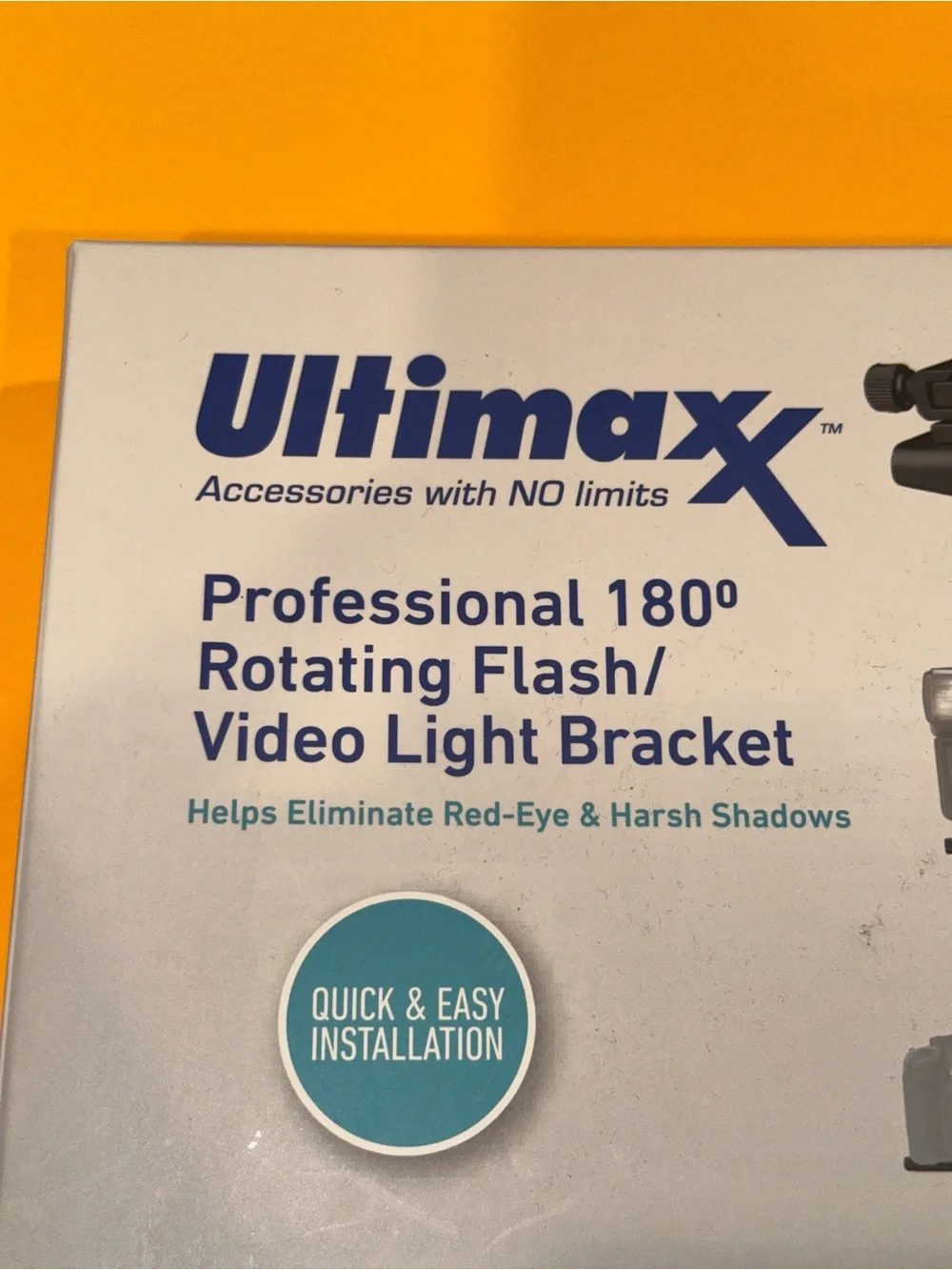 Ultimaxx Flash Bracket Grip Camera Flash Arm Holder Stand Nikon Canon DSLR 180°